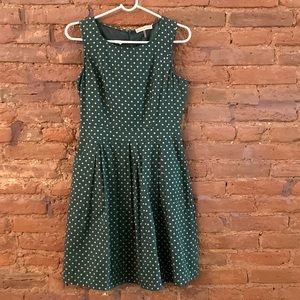 Green polka dot dress